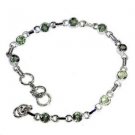 Riyo Peridot Essentials Jewellery Solid Silver Bracelet L 7.5in Sbraper-58008