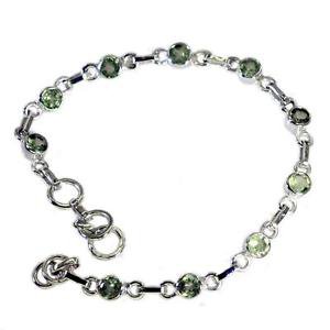 Riyo Peridot Essentials Jewellery Solid Silver Bracelet L 7.5in Sbraper-58008