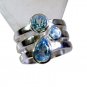 Riyo Blue Topaz Silver 925 Jewellery Sovereign Ring Sz 8 Srbto8-10084