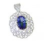 Riyo Blue Mystic Quartz Silver Jewelry Wholesale Silver Love Pendant L 2.5in Spb