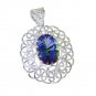 Riyo Blue Mystic Quartz Silver Jewelry Wholesale Silver Love Pendant L 2.5in Spb