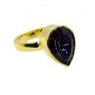 Riyo Mystic Quartz 18c Y Gold Plated Sovereign Ring Sz 8 Gprmqu8-54005