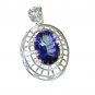 Riyo Blue Mystic Quartz Silver Jewelry Tags Silver Filigree Pendant L 2.5in Spbm