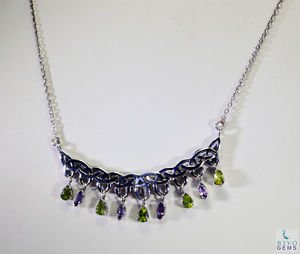 Riyo  Gemstone Forest Jewelry Wholesale Silver Personalized Necklace L 16in Snmu
