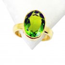 Riyo Peridot Cz 18k Y.G. Plated  Mori Ring Sz 8 Gprpecz8-100010
