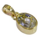 Riyo Multi Gold Plated Rutile Quartz CZ Pendant toothsome wholesale gemstone GPP
