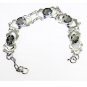 Riyo Green Amethyst Antique Indian Jewelry Brushed Silver Bracelet L 7.5in Sbrag