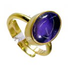 Amethyst Gold Plated India Thumb Ring