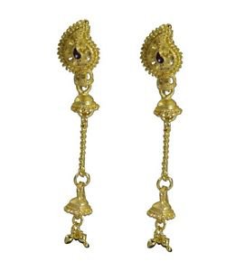 Riyo Plain Gold Plated Plain Earring fine-looking handmade jewelry stores GPEJHU