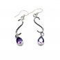 Riyo Amethyst Filigree Silver Jewelry Dangle Earring L 1.5in Seame-2048