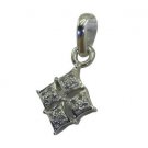 Riyo CZ925 Solid Sterling Silver Dramatic Pendant L 0.5in Spwhcz-110041