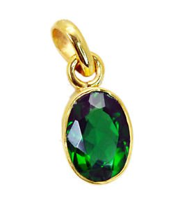 Riyogems Emerald Cz Gold Plated Fashion J-Hoop Pendant L 1.2in Gppemcz-96028