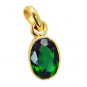 Riyogems Emerald Cz Gold Plated Fashion J-Hoop Pendant L 1.2in Gppemcz-96028