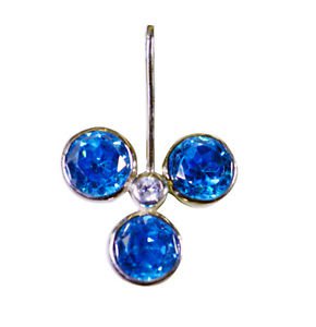 Riyo Blue Topaz Wholesale Silver Jewelry Animal Pendants L 1.2in Spbto-10061