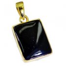 Riyogems Black Onyx 18kt Y.G. Plated Hill Tribe Pendants L 1.2in Gppbon-6021