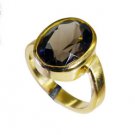Riyo Smoky Quartz 18 Ct Gold Plating Friendship Ring Sz 7.5 Gprsqu7.5-76080