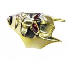 Garnet Gold Plated Indian Gimmal Ring