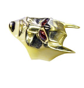 Garnet Gold Plated Indian Gimmal Ring