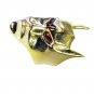 Garnet Gold Plated Indian Gimmal Ring