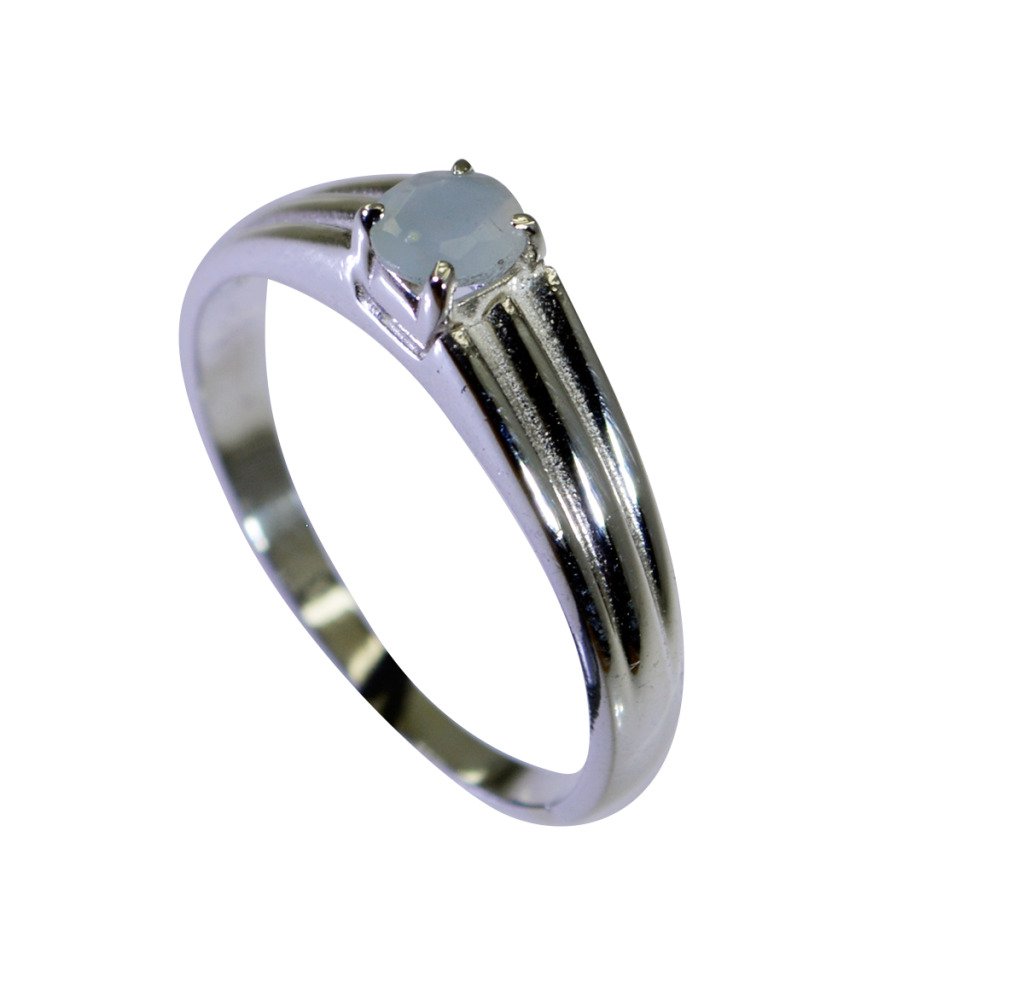 Riyo Aqua Chalcedony Silver Jewelry With Gemstones Posie Ring Sz 7 Srach7-4019