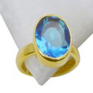 Riyo Blue Topaz Cz Gold Plated Jewelry Set Thumb Ring Sz 5 Gprbtcz5-92039