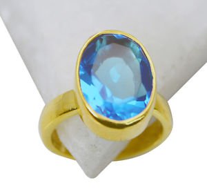 Riyo Blue Topaz Cz Gold Plated Jewelry Set Thumb Ring Sz 5 Gprbtcz5-92039