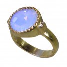 Riyo Purple Gold Plated Fire Opal CZ Ring toothsome handmade gemstone jewellery