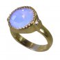 Riyo Purple Gold Plated Fire Opal CZ Ring toothsome handmade gemstone jewellery