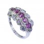 Riyo Tourmaline Brushed Silver Jewelry Eternity Ring Sz 7 Srtou7-84076