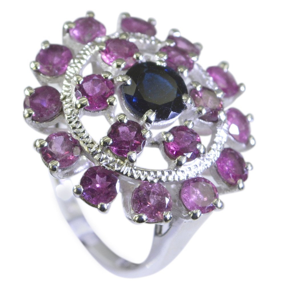 Riyo Tourmaline Cool Silver Jewellery Guard Ring Sz 7 Srtou7-84106