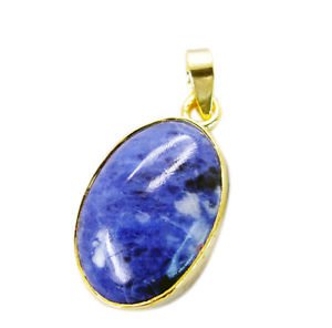 Riyogems Sodalite Buy Gold Plated Jewelry Triple Strand Pendant L 1.2in Gppjas-4