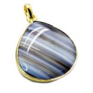 Riyogems Jasper 18.Kt Gold Plated Mitsou Fashion Pendants L 1.5in Gppjas-40002