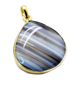 Riyogems Jasper 18.Kt Gold Plated Mitsou Fashion Pendants L 1.5in Gppjas-40002