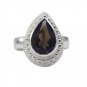 Riyo   Gemstone Alloy Silver Crackled Ring Aspr65-0019