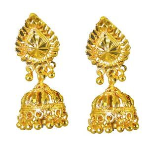 Riyo Plain Gold Plated Plain Earring comely handmade jewelry store GPEJHU-120018