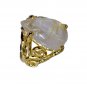 Riyo Rutilated Quartz 18.Kt Y Gold Plating Mourning Ring Sz 6.5 Gprruq6.5-70016