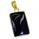 Riyogems Black Onyx 18 Ct Ygold Plated Heart Pendant L 1.7in Gppbon-6019