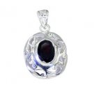 Riyo Garnet Jewelry Silver Stud Pendant L 1.7in Spgar-26083