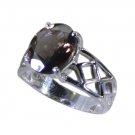Riyo Brown 925 sterling silver Smoky Quartz Ring tasty genuine gemstone jewelry
