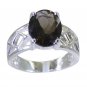 Riyo Brown 925 sterling silver Smoky Quartz Ring tasty genuine gemstone jewelry