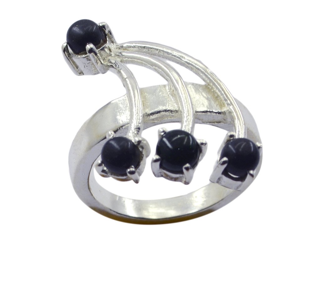 Riyo   Gemstone Alloy Silver Funky Ring Aspr85-0018
