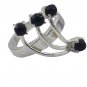 Riyo Gemstone Alloy Silver Funky Ring Aspr85-0018
