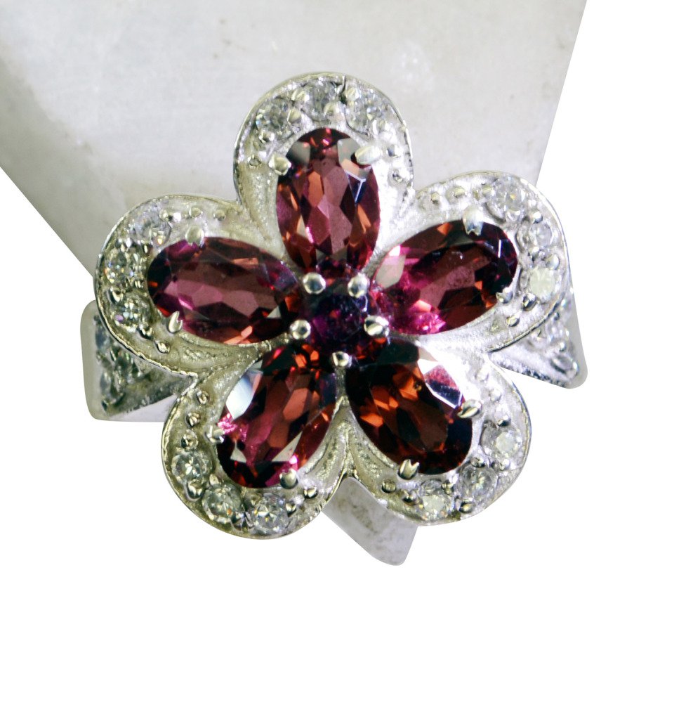 Riyo Garnet Funky Silver Jewelry Silver Filigree Ring Sz 8 Srgar8-26191