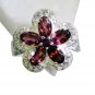 Riyo Garnet Funky Silver Jewelry Silver Filigree Ring Sz 8 Srgar8-26191