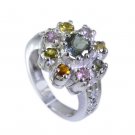 Riyo Tourmaline Beaten Silver Jewellery Gems Sz 7 Srtou7-84065