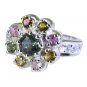 Riyo Tourmaline Beaten Silver Jewellery Gems Sz 7 Srtou7-84065