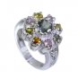 Riyo Tourmaline Beaten Silver Jewellery Gems Sz 7 Srtou7-84065