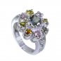 Riyo Tourmaline Beaten Silver Jewellery Gems Sz 7 Srtou7-84065