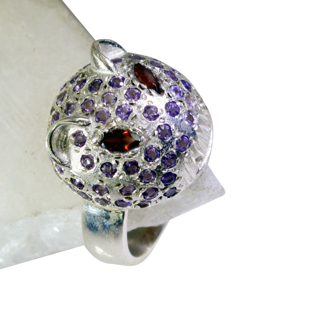 Riyo  Gemstone Silver Jewellery India Silver Ring Bands Sz 9 Srmul9-52047