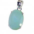 Riyo Aqua Chalcedony Silver Jewelry Websites Scroll Pendant L 1.5in Spach-4003